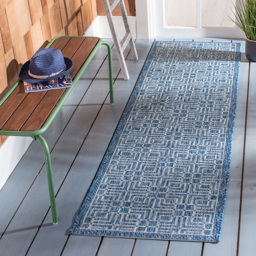 Tapis Cour 61 X 109 Cm Contemporain Nantucket Bleu