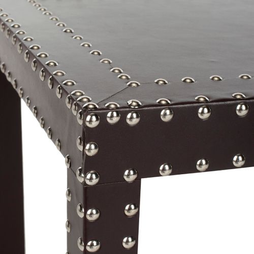 Table D'appoint Verena Charbon Bois Embouti 60 X 40 X 60 Cm