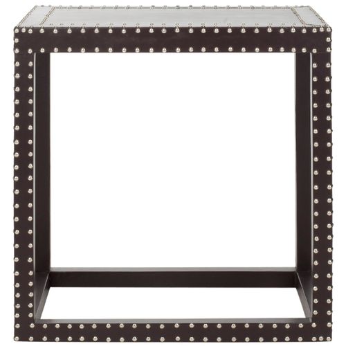 Table D'appoint Verena Charbon Bois Embouti 60 X 40 X 60 Cm