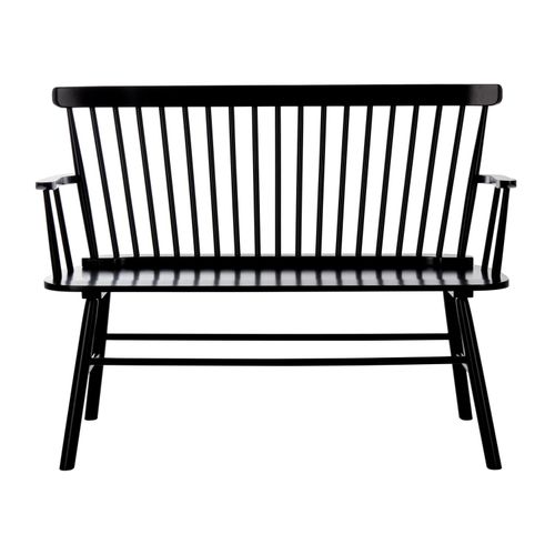 Banc Addison Noir Bois D'hevea 122 X 57 X 91 Cm