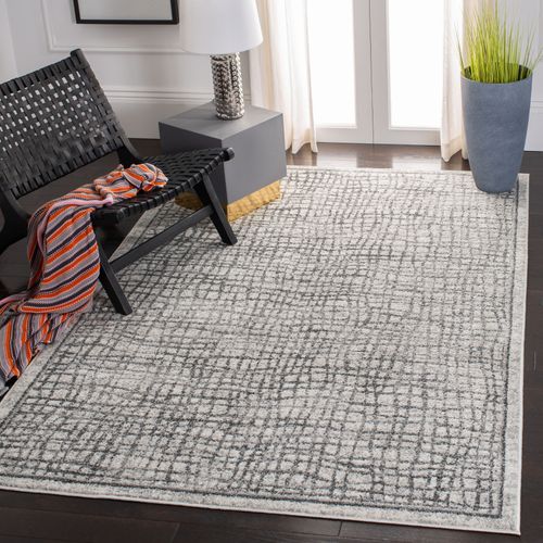 Tapis Adirondack 155 X 229 Cm Contemporain Alani Argent