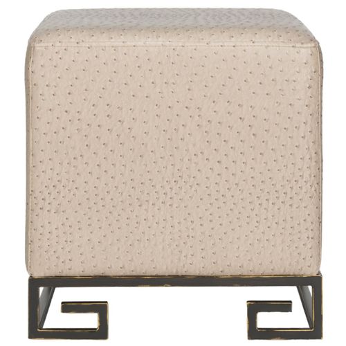 Pouf Lurline Doré Cuir Pu 46 X 46 X 48 Cm