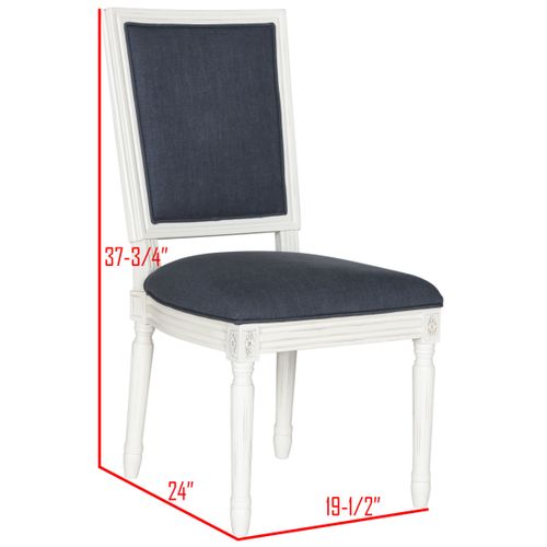 Chaises De Salle à Manger Carlota Lot De 2 Bleu Marine Bois D'hevea