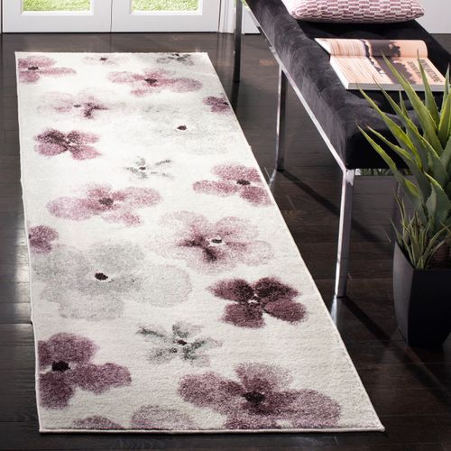 Tapis Adirondack 76 X 244 Cm Contemporain Ashlyn Blanc