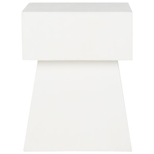 Table D'appoint Pour L'exterieur Zen Ivoire Beton 35 X 35 X 46 Cm