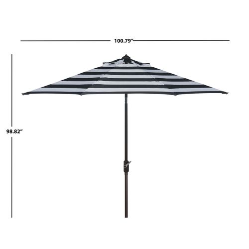 Parasol Littoral Iris Noir/blanc Metal 255 X 255 X 250