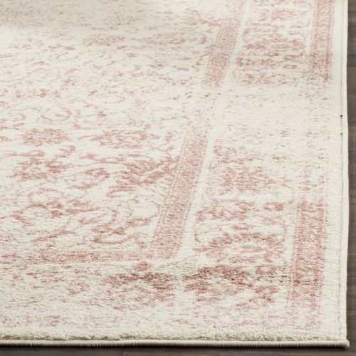 Tapis Adirondack 183 X 183 Cm Vintage Patiné Lucinda Ivoire/rose