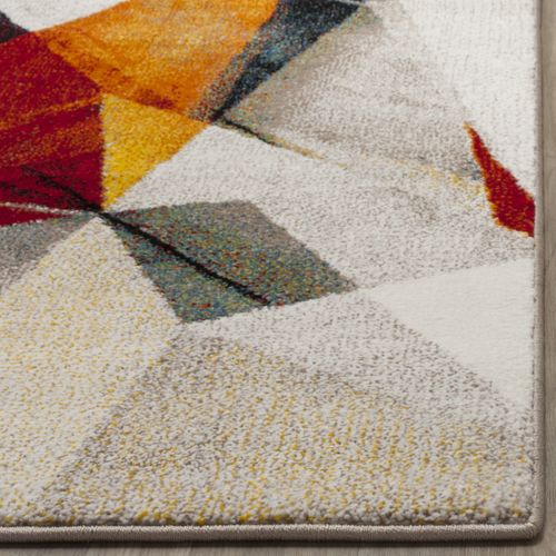 Tapis Porcello 201 X 274 Cm Abstrait Moderne Thayer Gris Clair / Orange