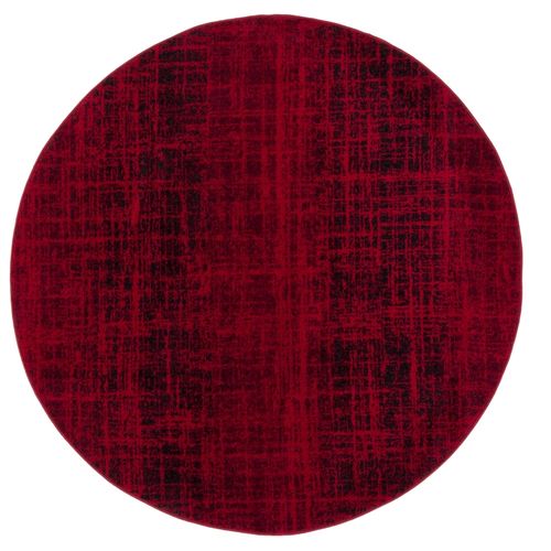 Tapis Rond Adirondack 122 X 122 Cm Contemporain Ina Rouge