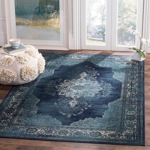 Tapis Vintage 122 X 170 Cm Traditionnel Sibyla Bleu