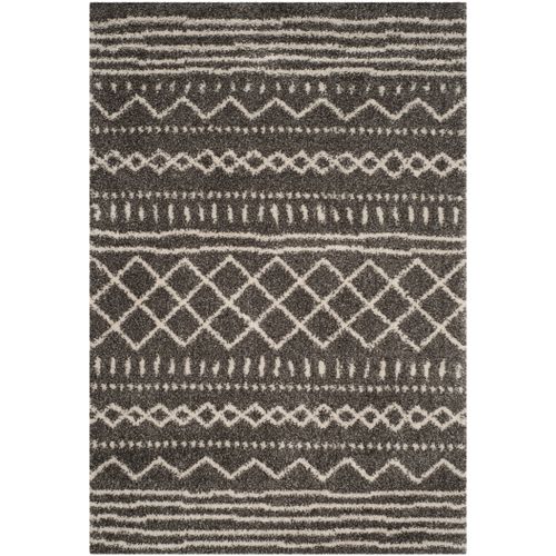 Tapis Arizona à Poils Longs 155 X 229 Cm Shag Flint Marron