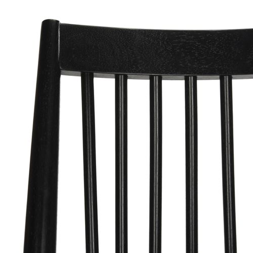 Chaises De Salle à Manger Wren Lot De 2 Noir Bois D'hevea