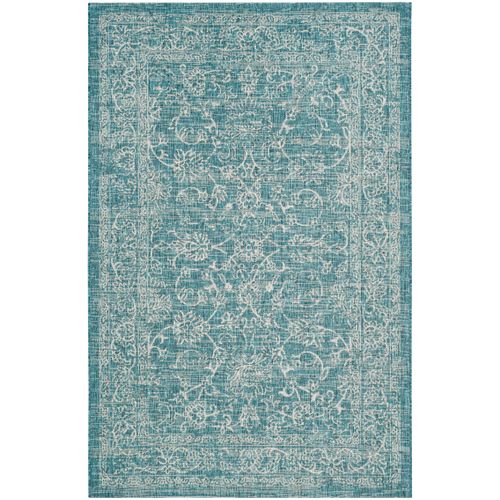 Tapis Courtyard 160 X 231 Cm Géométrique Rosalie Turquoise