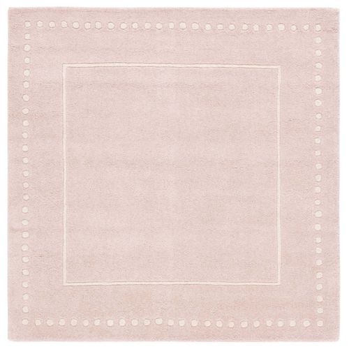 Tapis Bella 152 X 152 Cm Bordure En Pointilles Galilea Rose Pâle / Ivoire