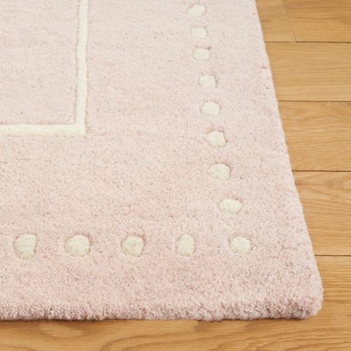 Tapis Bella 183 X 274 Cm Bordure En Pointilles Galilea Rose Pâle / Ivoire