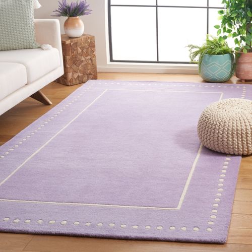 Tapis Bella 122 X 183 Cm Bordure En Pointilles Galilea Lavander / Ivoire