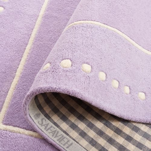 Tapis Bella 122 X 183 Cm Bordure En Pointilles Galilea Lavander / Ivoire