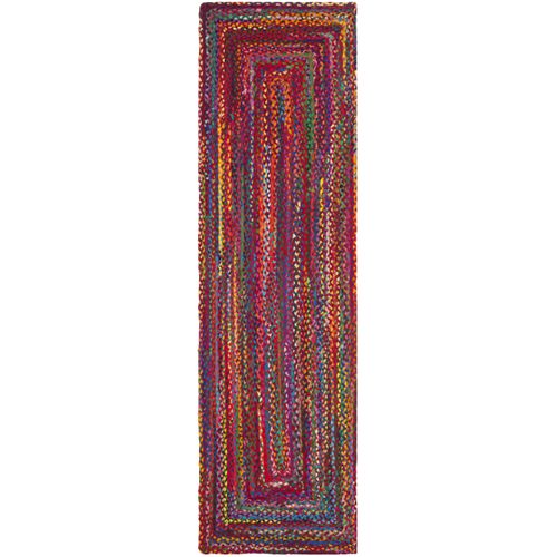 Tapis Braided 76 X 122 Cm Boheme Greer Rouge / Multi