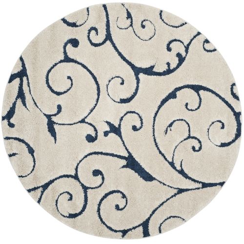 Tapis Florida Shag 122 X 122 Cm Shag Rosalind Cream / Blue