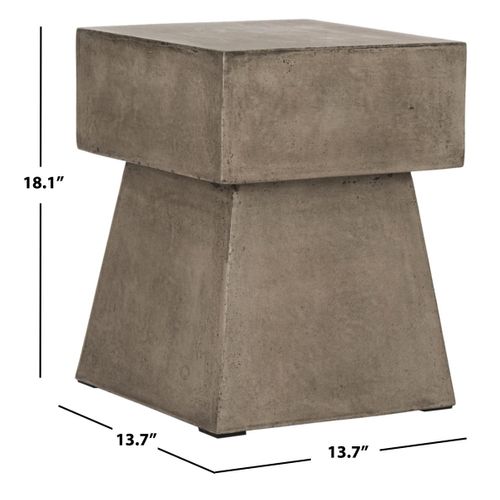 Table En Ciment Lorrayne Gris Beton 89 X 89 X 46 Cm