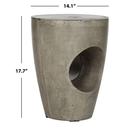 Table En Ciment Willodean Gris Beton 36 X 36 X 45 Cm