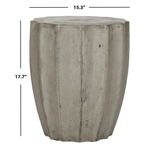 Table En Ciment Charleen Gris Beton 39 X 39 X 45 Cm