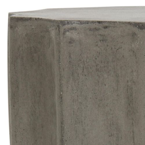 Table En Ciment Charleen Gris Beton 39 X 39 X 45 Cm