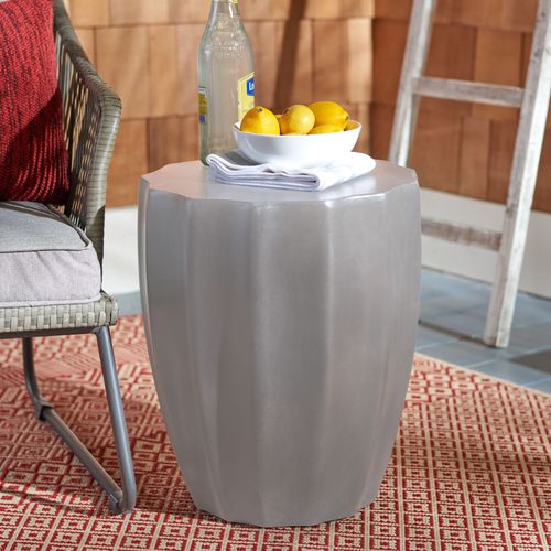 Table En Ciment Charleen Gris Beton 39 X 39 X 45 Cm