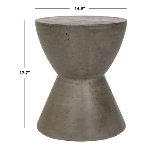 Table En Ciment Coleen Gris Beton 38 X 38 X 45 Cm