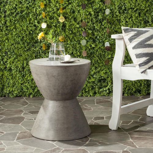 Table En Ciment Coleen Gris Beton 38 X 38 X 45 Cm
