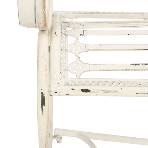 Banc Abner Blanc Le Fer 50 X 100 X 100 Cm