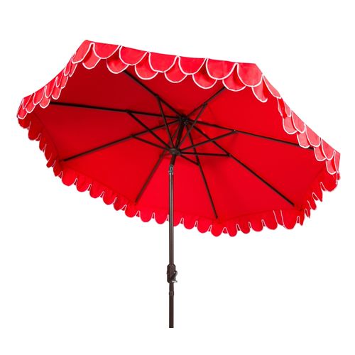 Parasol Littoral Valance Rouge Metal 255 X 255 X 250