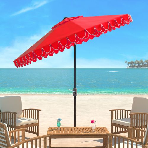 Parasol Littoral Valance Rouge Metal 255 X 255 X 250