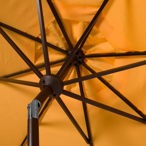 Parasol Dorinda Jaune Métal Open: 256 X 256 X 251 Close: 15 X 15 X 251