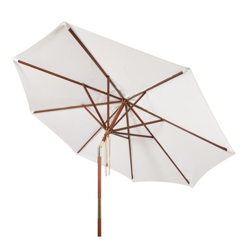 Parasol Jonathan Ivoire Bois Open: 268 X 268 X 251 Close: 15.5 X 15.5 X 251