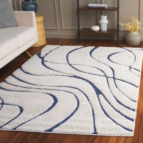Tapis Floride Shag 160 X 229 Cm Shag Naples Bleu
