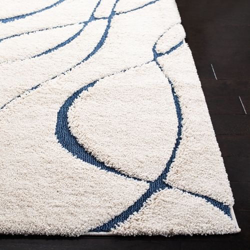Tapis Floride Shag 201 X 201 Cm Shag Naples Neutre / Bleu