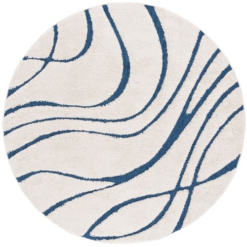 Tapis Floride Shag 201 X 201 Cm Shag Naples Neutre / Bleu