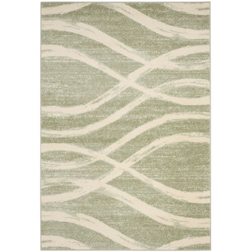 Tapis Adirondack 122 X 183 Cm Vague Moderne En Détresse Leocadia Vert