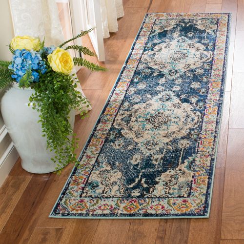 Tapis Monaco 66 X 244 Cm Bohème Chic Milà Bleu