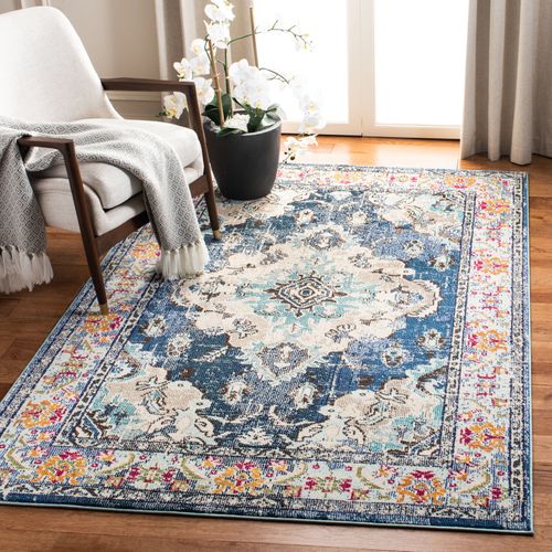 Tapis Monaco 201 X 279 Cm Bohème Chic Milà Bleu