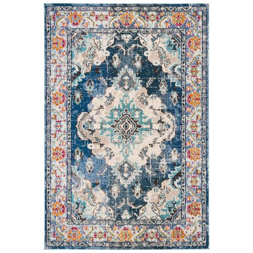 Tapis Monaco 201 X 279 Cm Bohème Chic Milà Bleu