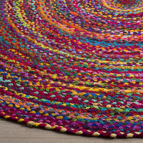 Tapis Braided 152 X 152 Cm Boheme Greer Rouge / Multi