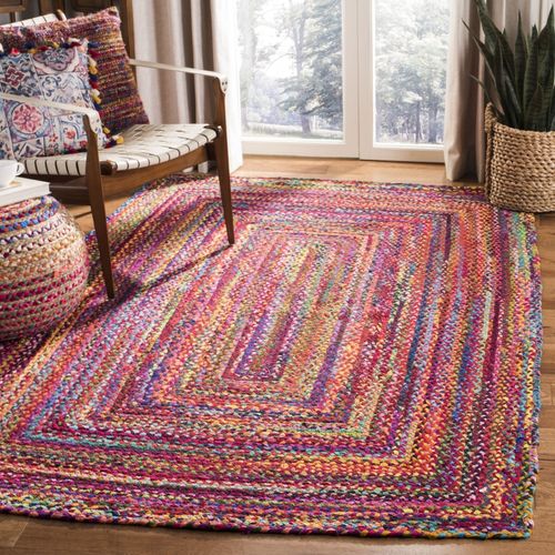 Tapis Braided 152 X 244 Cm Boheme Greer Rouge / Multi