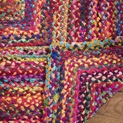 Tapis Braided 152 X 244 Cm Boheme Greer Rouge / Multi