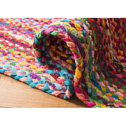 Tapis Braided 152 X 244 Cm Boheme Greer Rouge / Multi