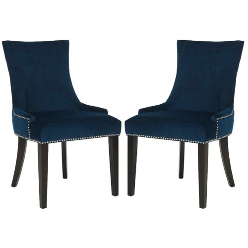 Chaises De Salle à Manger Marcelina Lot De 2 Bleu Marine Bois De Bouleau