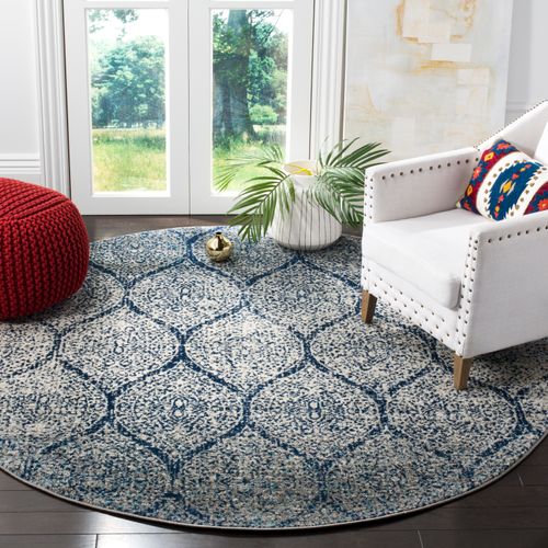 Tapis Madison 201 X 201 Cm Chic Moderne Melaina Bleu