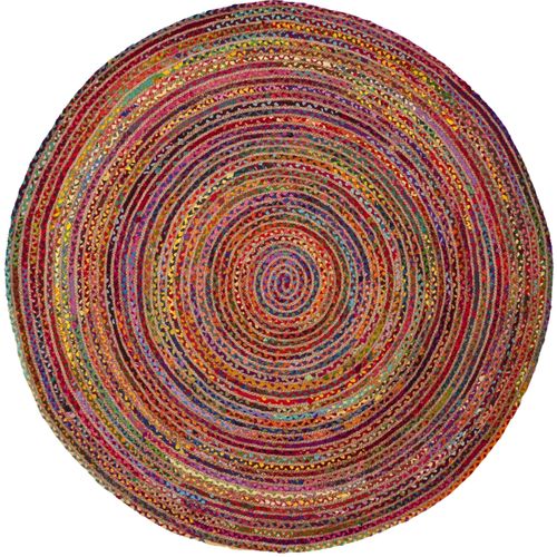 Tapis Rond Cape Cod 122 X 122 Cm Cotier Revel Rouge / Multi