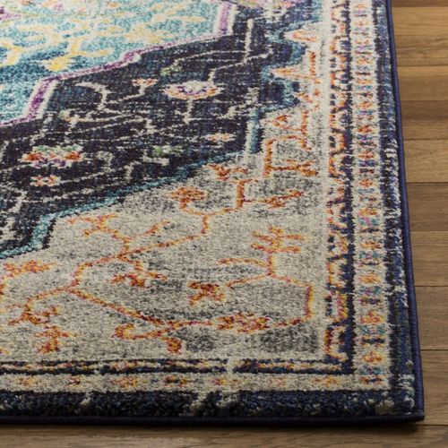 Tapis Monaco 66 X 244 Cm Bohème Chic Calliope Bleu